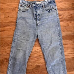 Levi's Ribcage Light Blue Women's Ankle Jeans